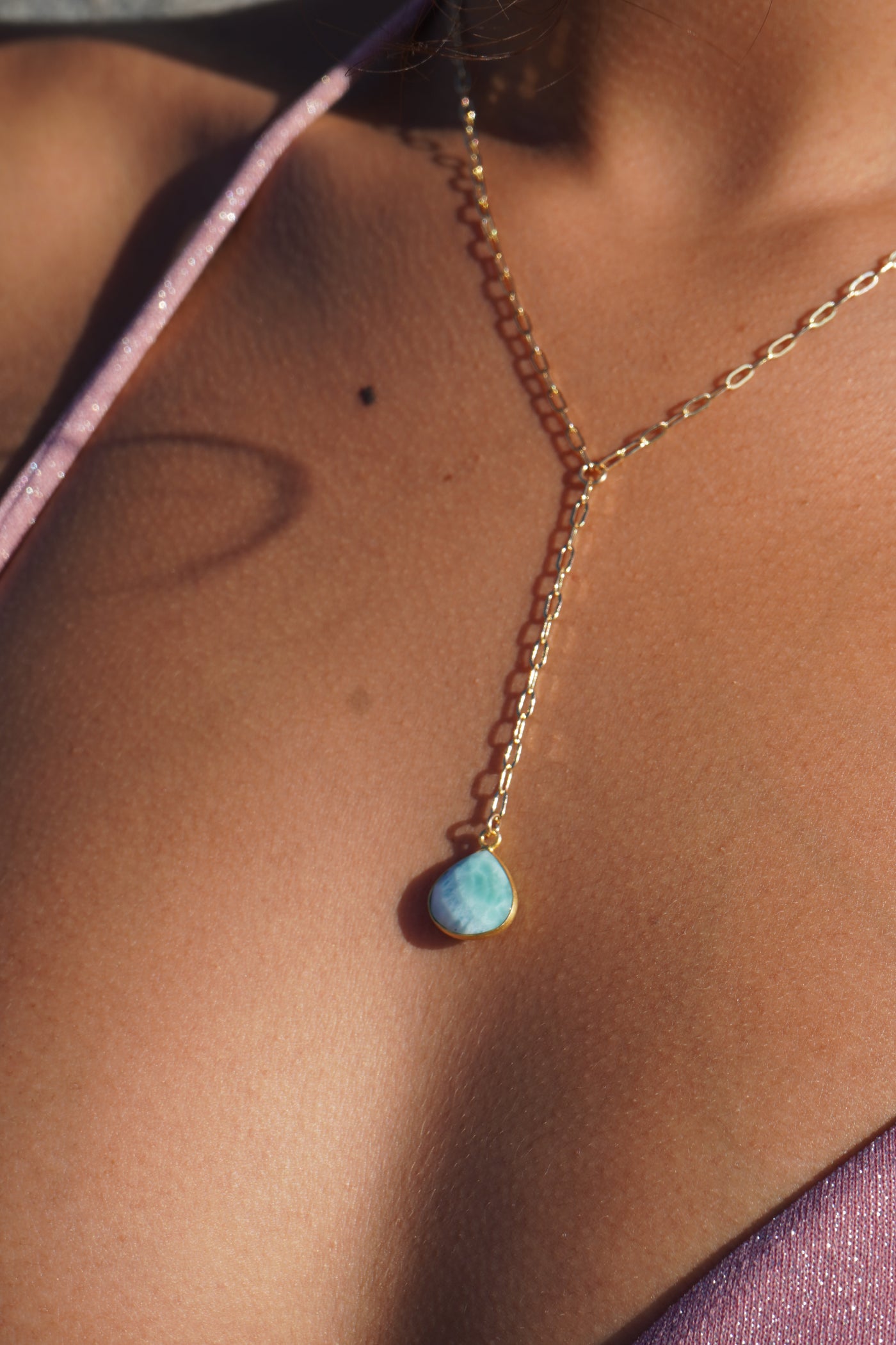 Larimar Y Necklace