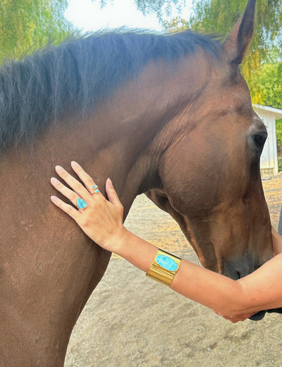 Larimar Gold Ring