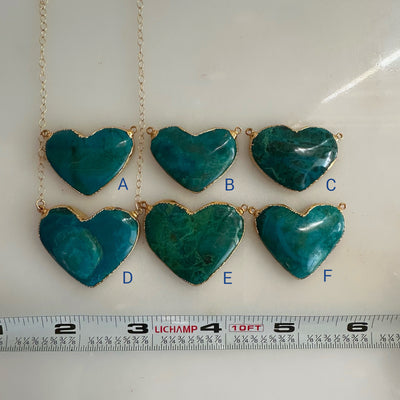 Chrysocolla Gold Necklace