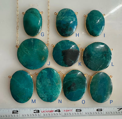 Chrysocolla Gold Necklace