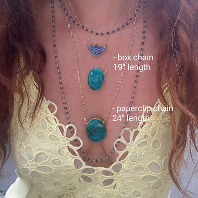 Chrysocolla Gold Necklace