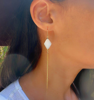 Selenite Drop Earrings