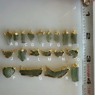 Gold Moldavite Necklace