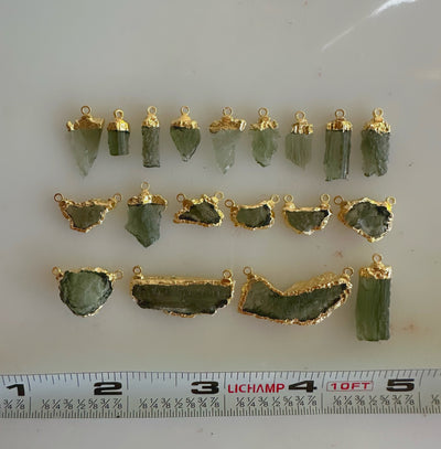 Gold Moldavite Necklace