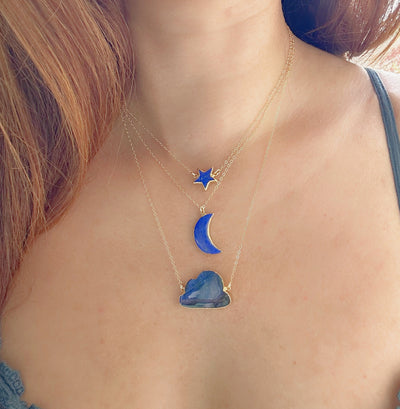 Blue Labradorite Cloud Necklace