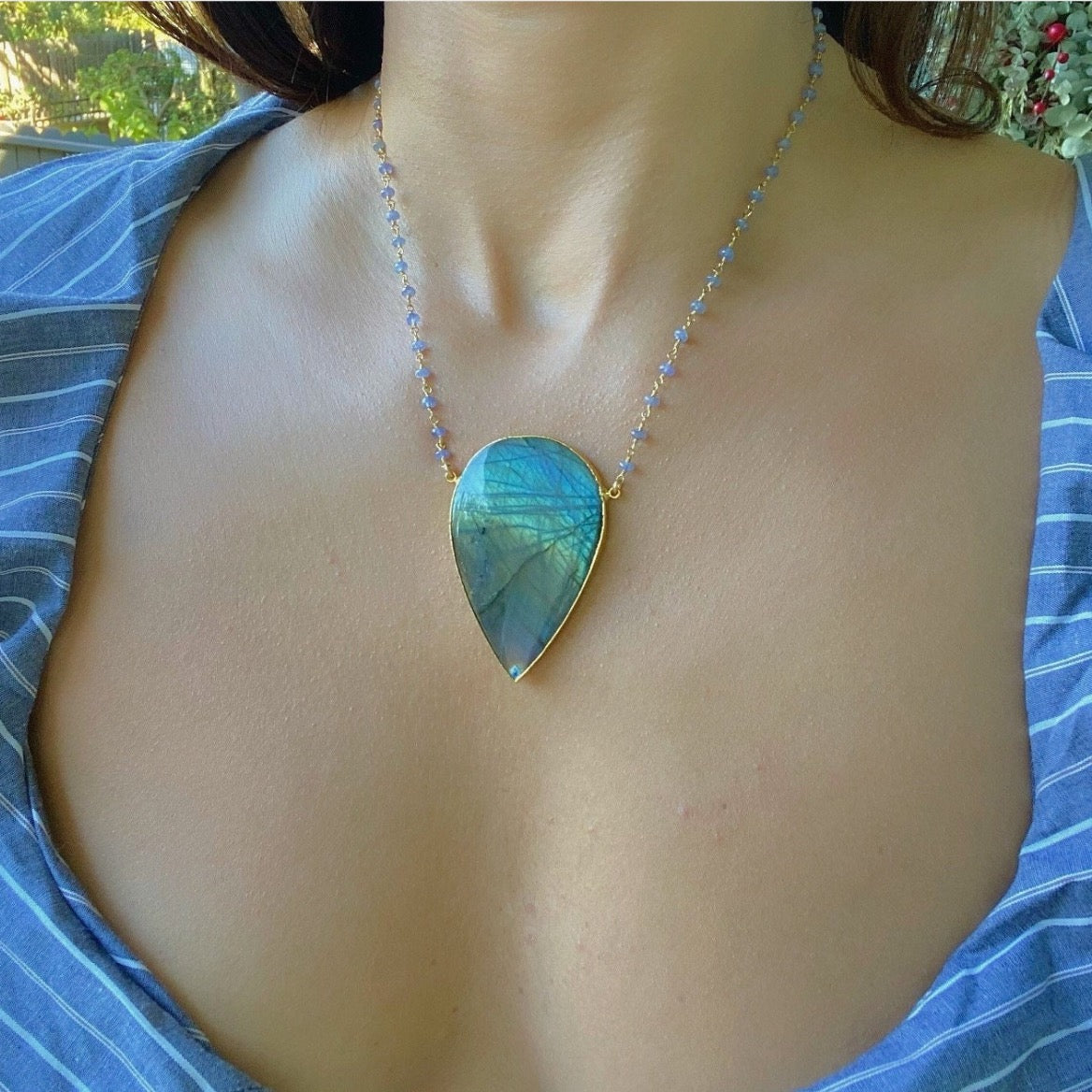 Large Labradorite Necklace