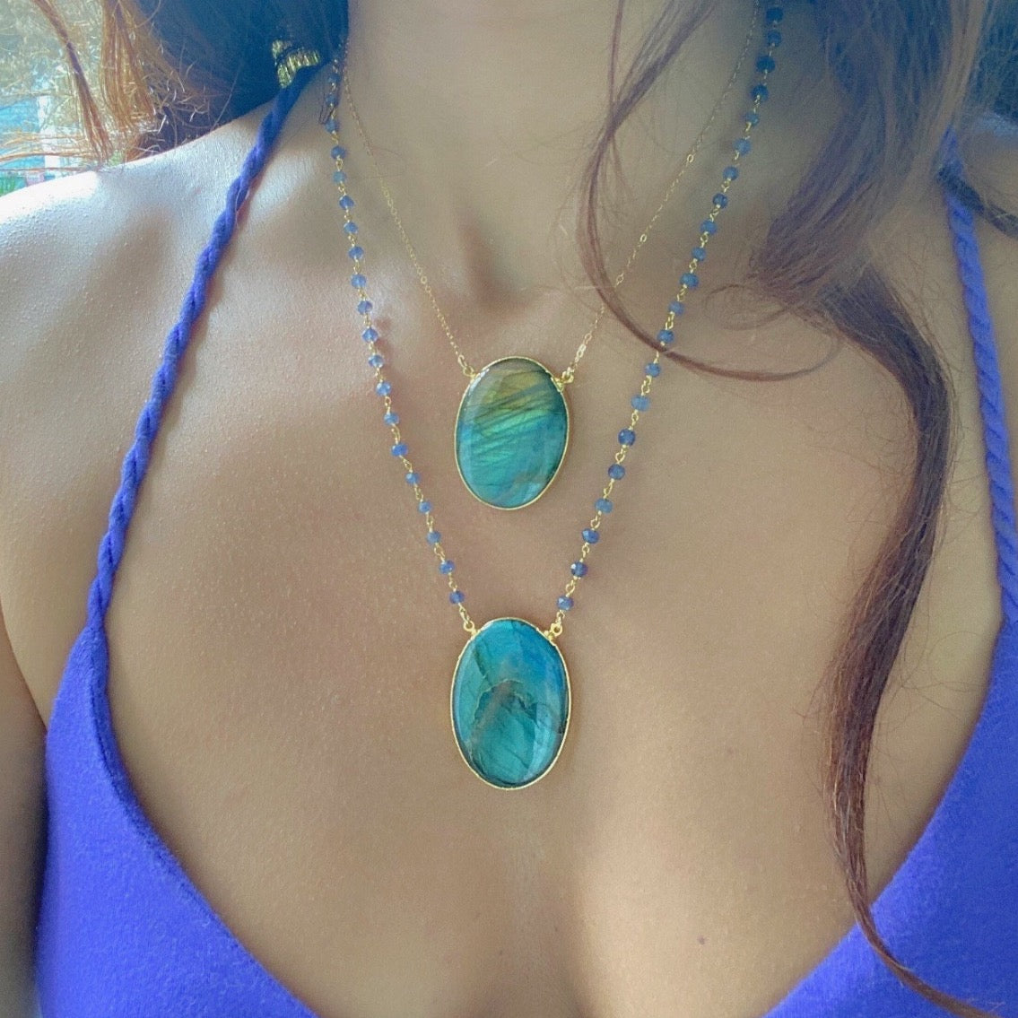 Large Labradorite Necklace