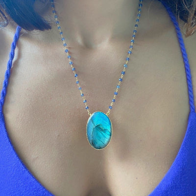 Large Labradorite Necklace