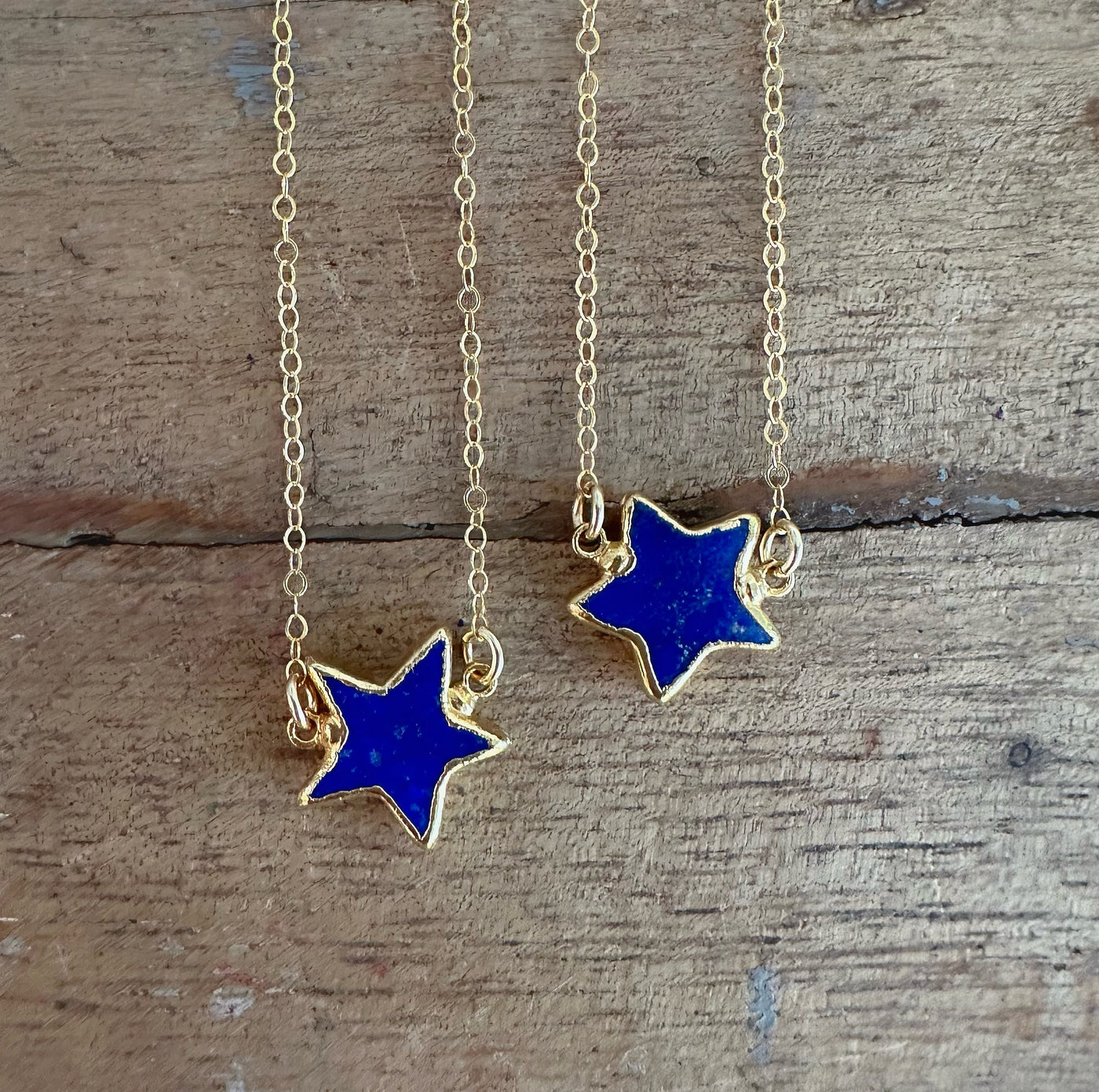 Lapis Star Gold Necklace