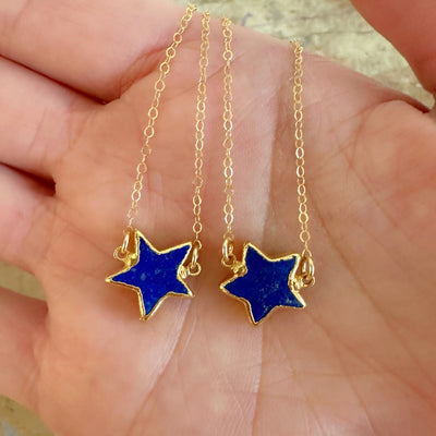 Lapis Star Gold Necklace