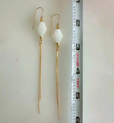 Selenite Drop Earrings