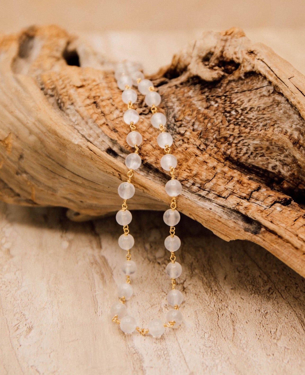 Selenite Beaded Necklace