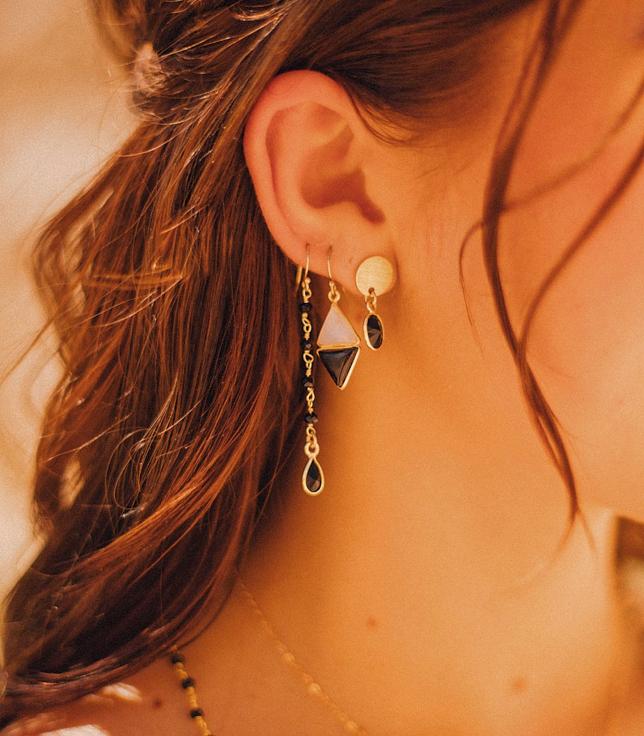 Black Onyx Dangle Earrings