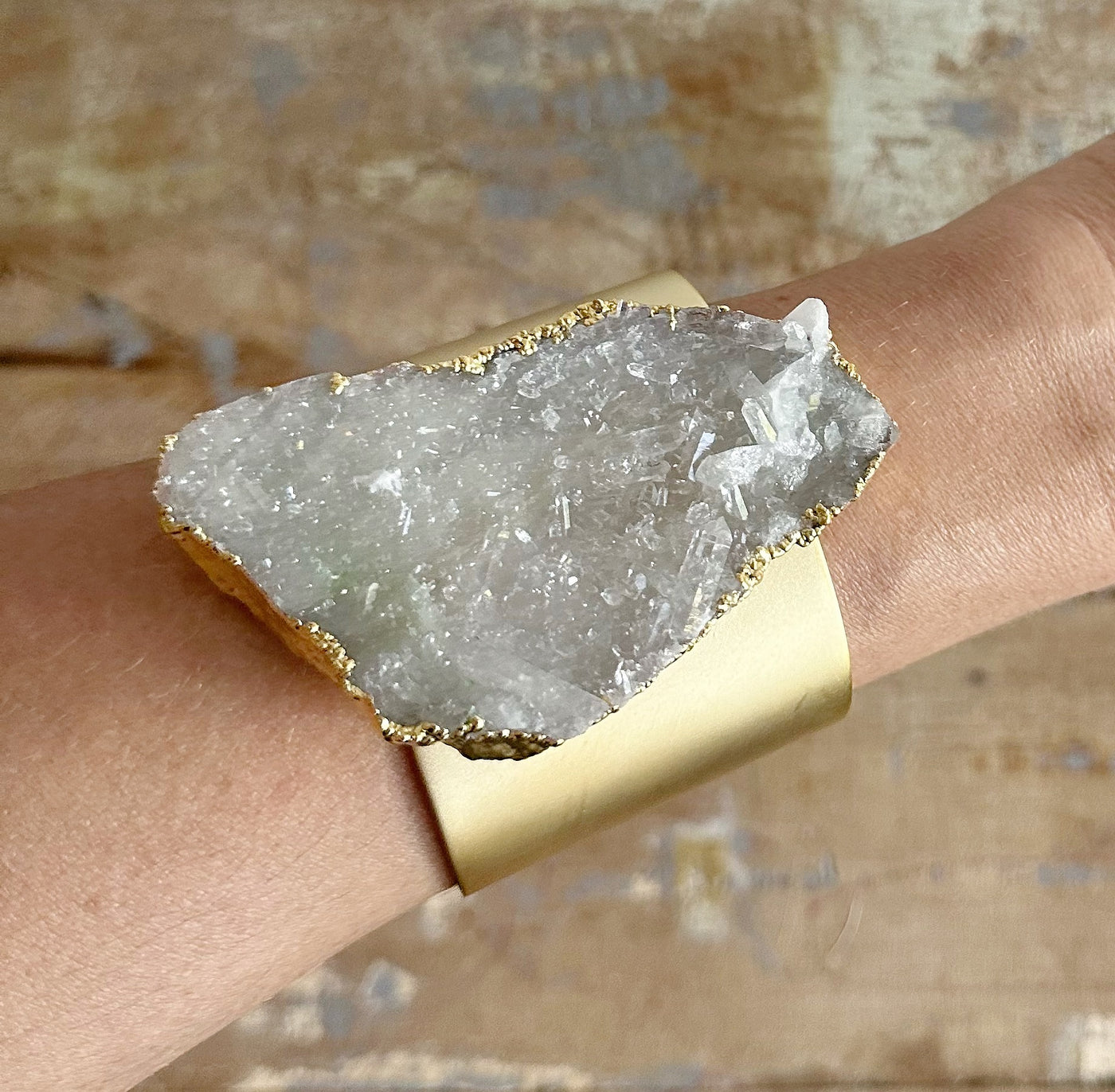 Crystal Quartz Cluster Cuff