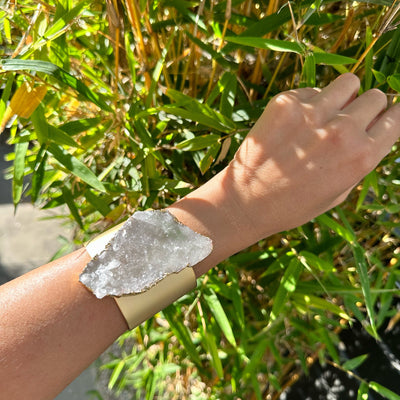 Crystal Quartz Cluster Cuff