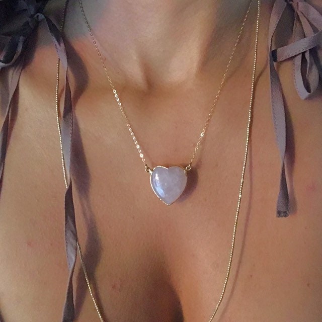 Rose Quartz Heart Necklace