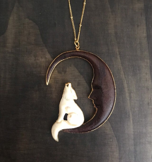 Moon Wolf Necklace