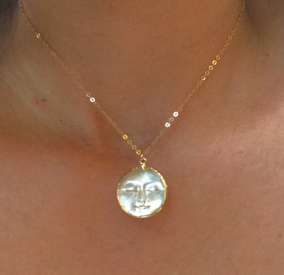 Man in the Moon Shell Necklace