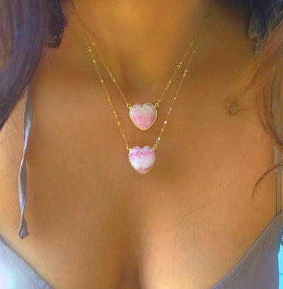 Rhodochrosite Heart Necklace