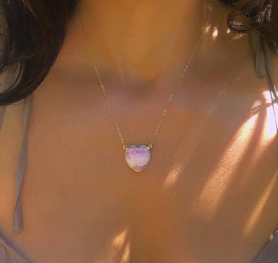 Rhodochrosite Heart Necklace