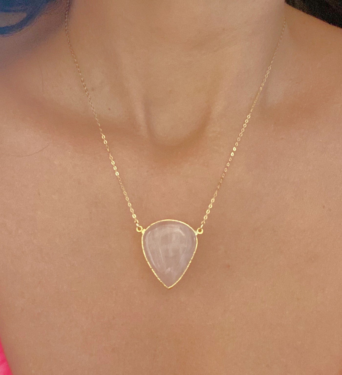 Rose Quartz Pendant Necklace