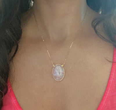 Rose Quartz Pendant Necklace