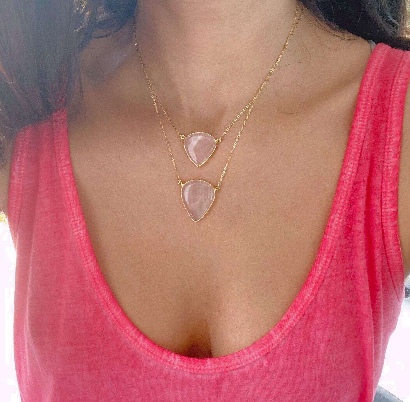 Rose Quartz Pendant Necklace