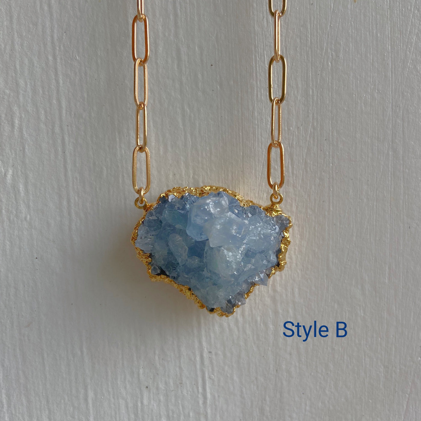 Celestite Cluster Necklace