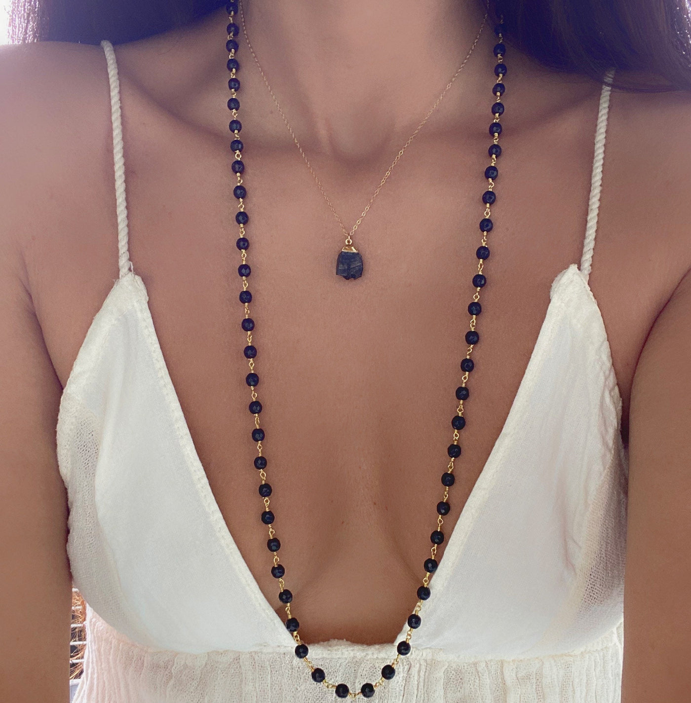 Gold Elite Noble Shungite Necklace // EMF Protection Necklace