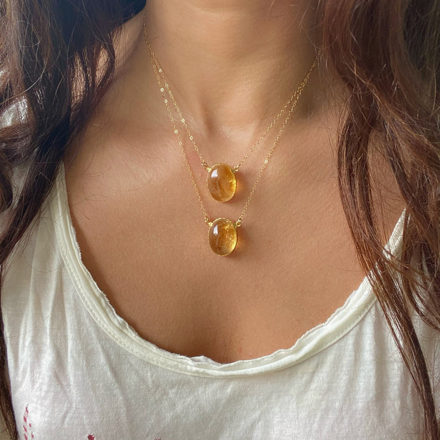 Citrine Oval Necklace