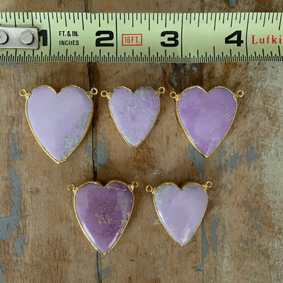 Phosphosiderite Gold Heart Necklace