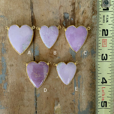 Phosphosiderite Gold Heart Necklace