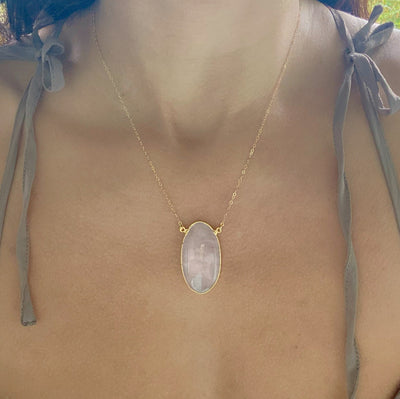 Rose Quartz Pendant Necklace