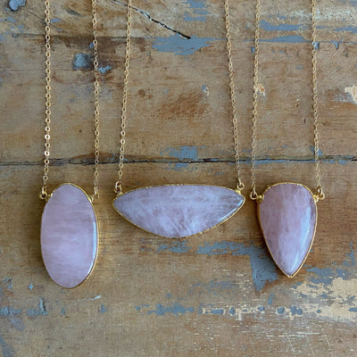 Rose Quartz Pendant Necklace