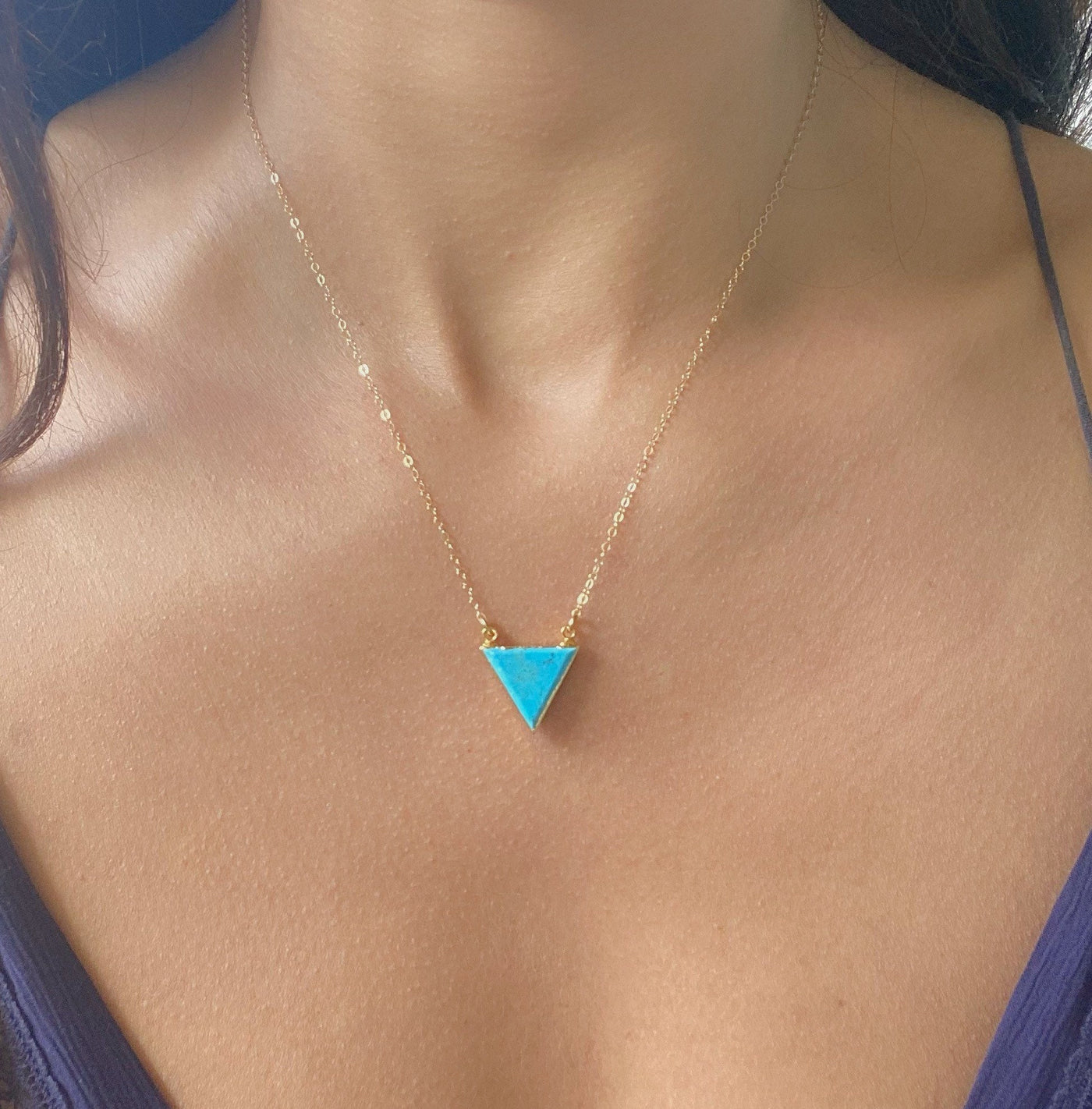 Turquoise Triangle Necklace