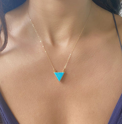 Turquoise Triangle Necklace