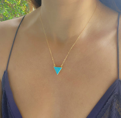 Turquoise Triangle Necklace