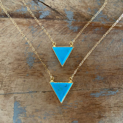 Turquoise Triangle Necklace