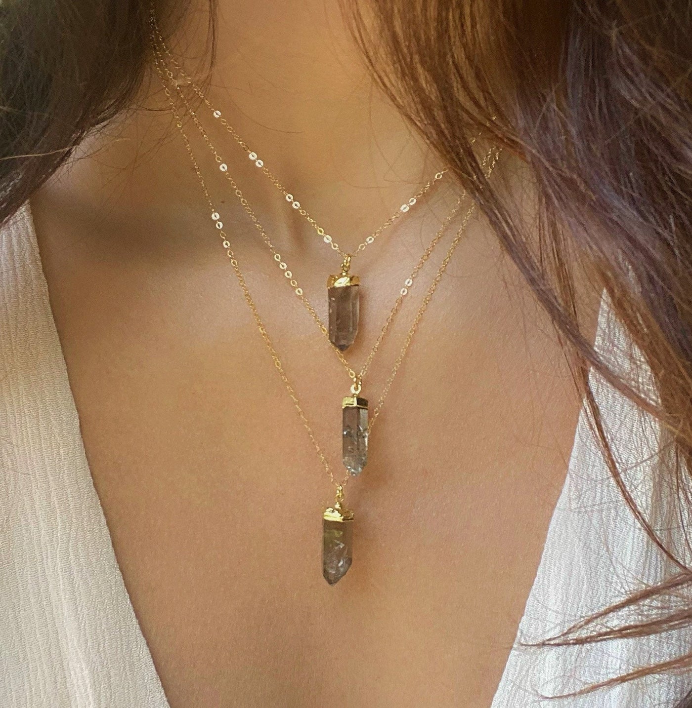 Smoky Quartz Point Necklace