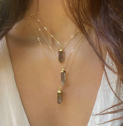 Smoky Quartz Point Necklace