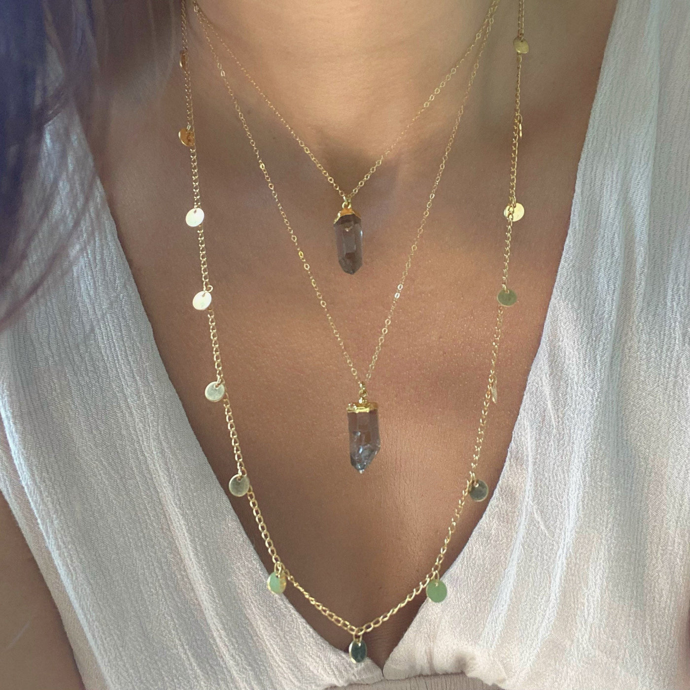 Smoky Quartz Point Necklace