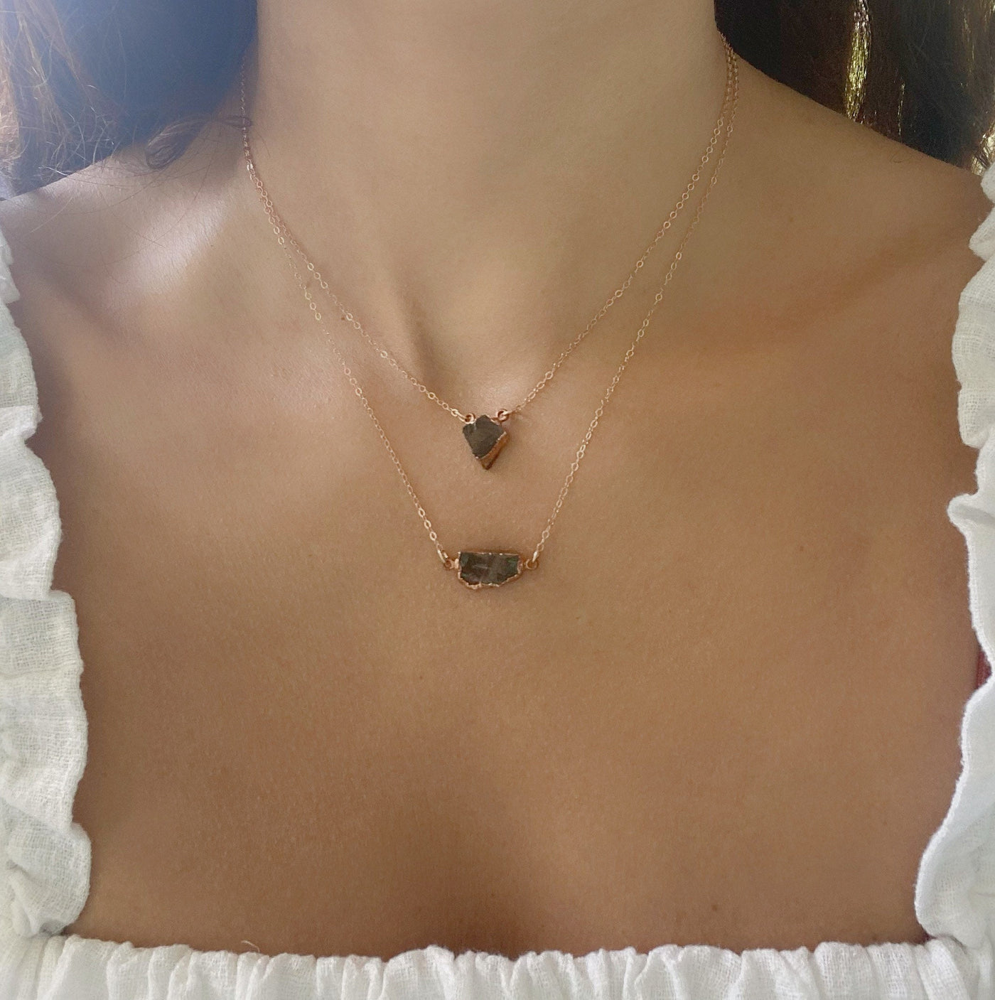 Rose Gold Noble Shungite Necklace