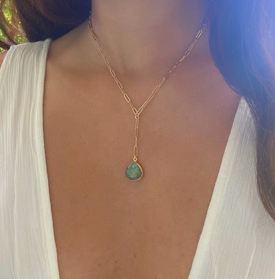 Labradorite Lariat Necklace