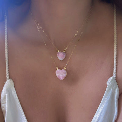 Rhodochrosite Heart Necklace