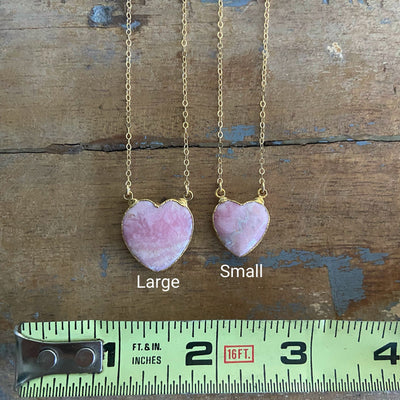 Rhodochrosite Heart Necklace