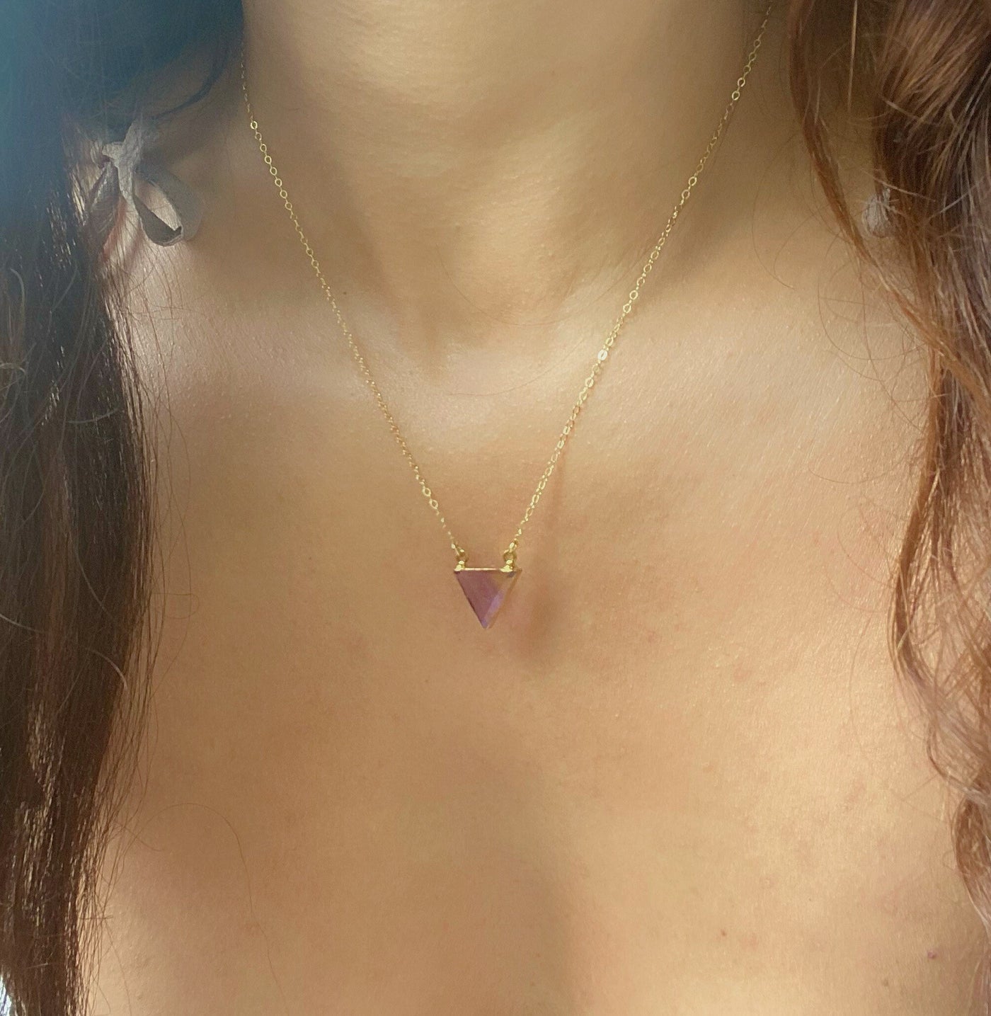 Ametrine Triangle Necklace