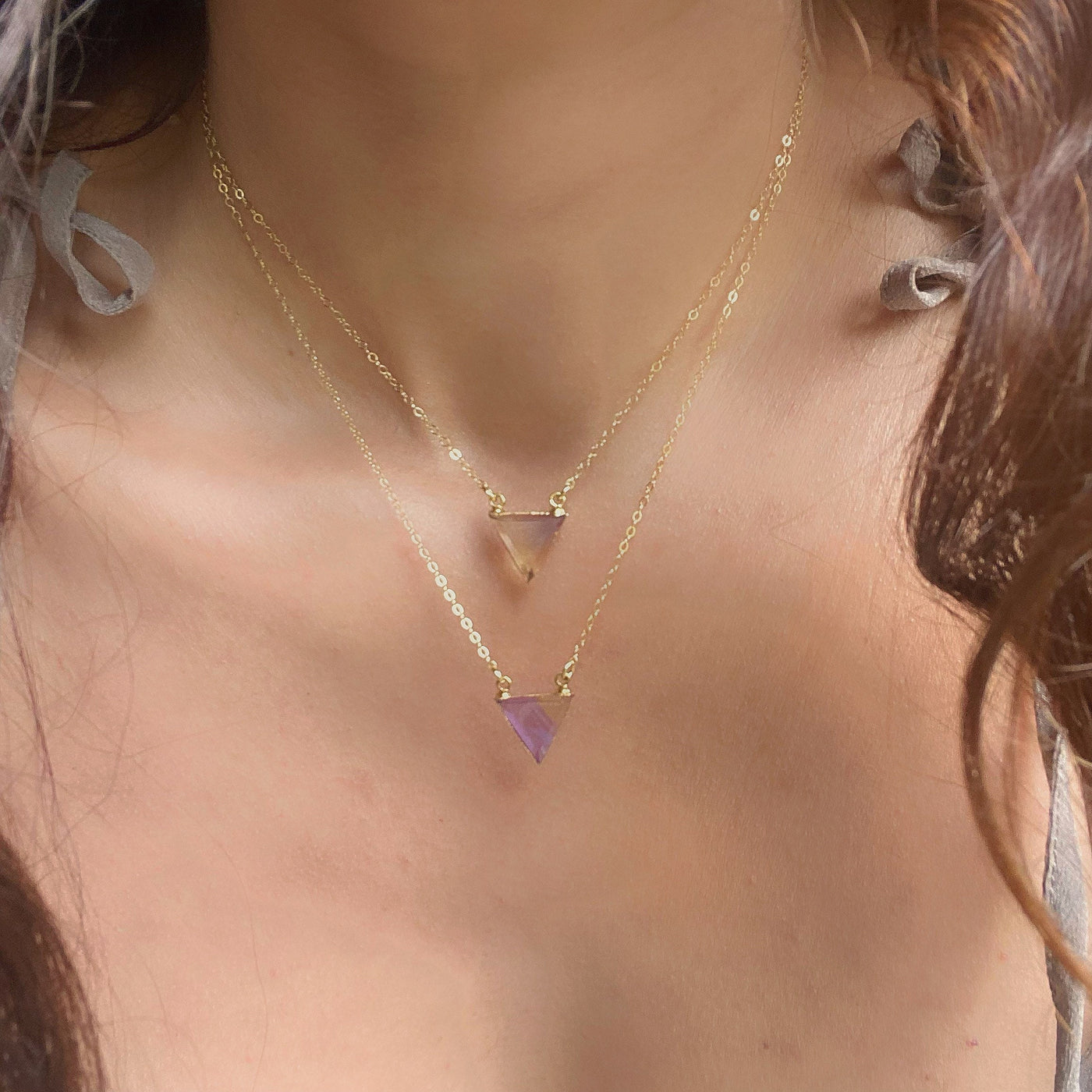 Ametrine Triangle Necklace