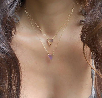 Ametrine Triangle Necklace