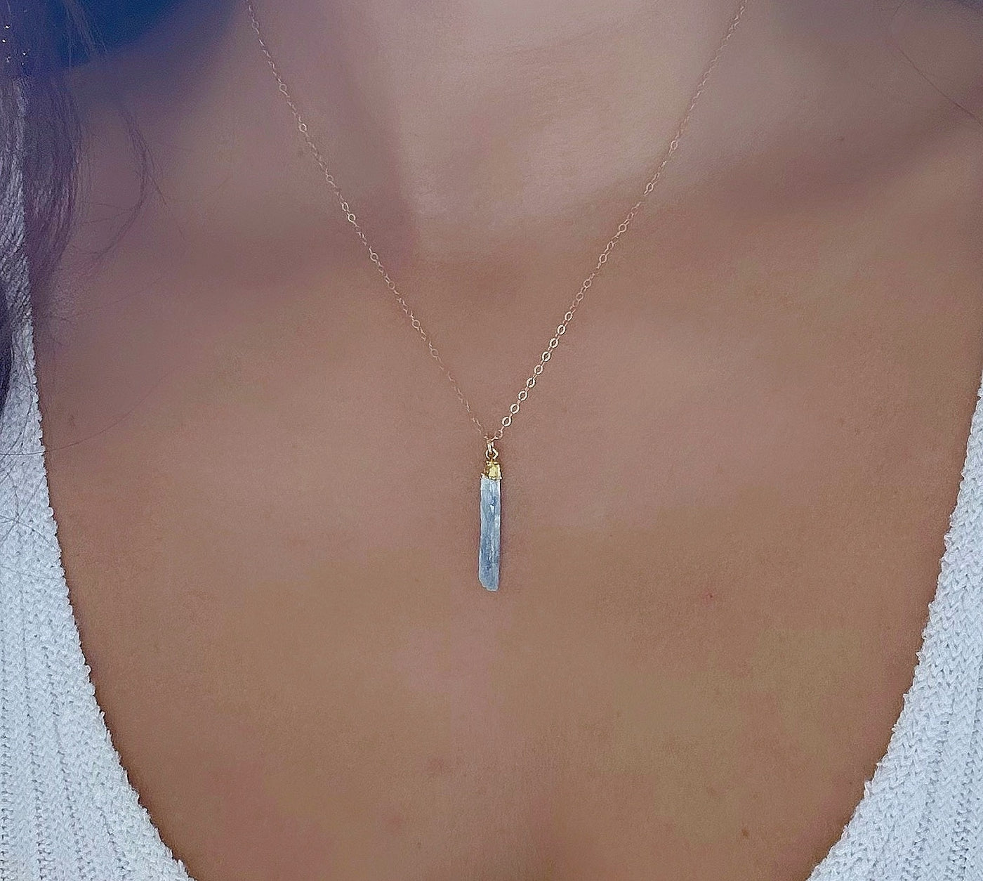 Kyanite Bar Necklace