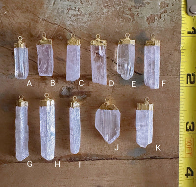 Pink Kunzite Gold Bar Necklace